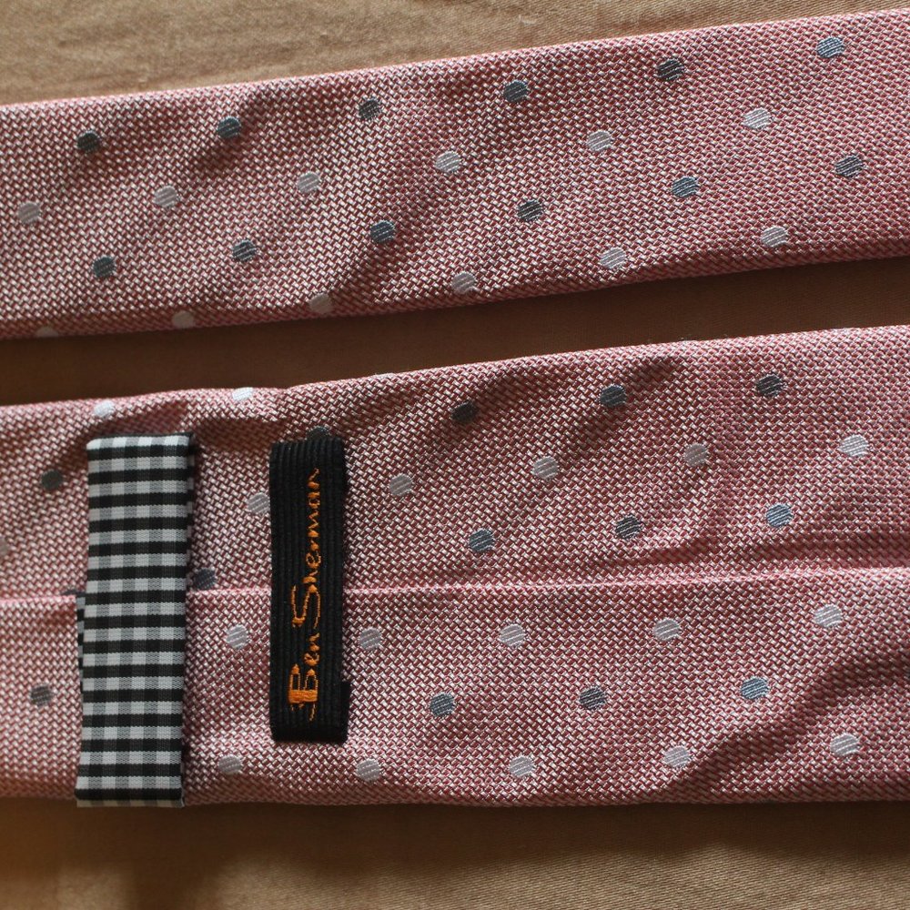 Ben Sherman pink tie polka dots - Picture 6 of 6